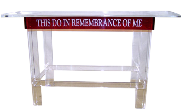 Clear / Purple Clear-Red Acrylic Communion Table