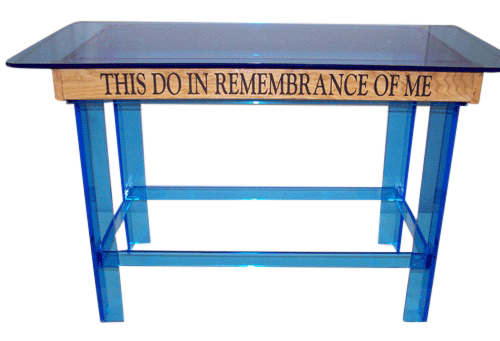 Blue Blue Acrylic Communion Table