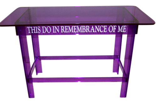 Purple Purple Acrylic Communion Table