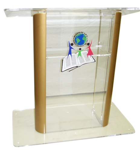 Clear Clear Contemporary Acrylic Podium