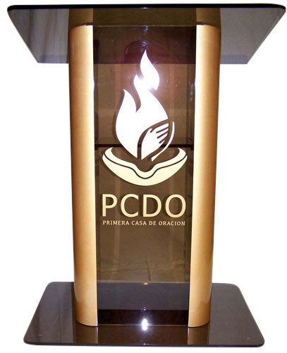 Smoked Contemporary Acrylic Podium