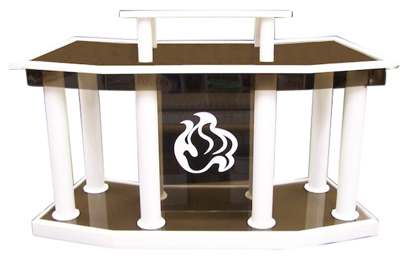 Smoked Smoked Contemporary Pillar Acrylic Podium