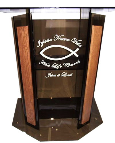 Smoked Smoked High End Acrylic Podium