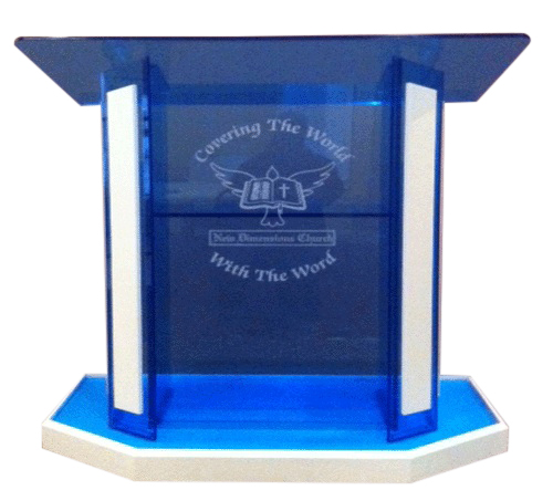 Blue Blue High End Acrylic Podium