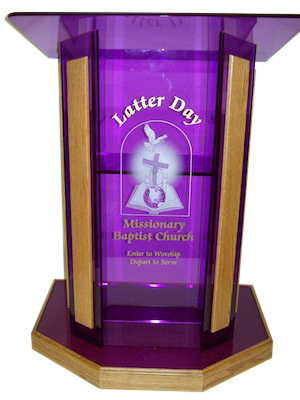 Purple Purple High End Acrylic Podium