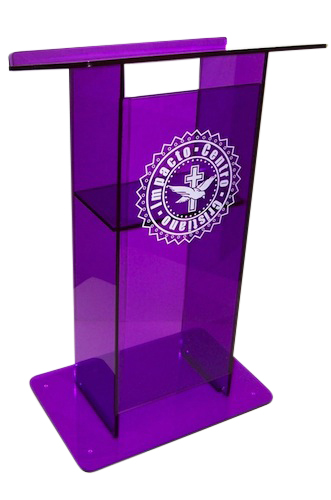 Purple Standard Acrylic Podium