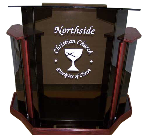 Smoked Smoked Wingstyle Acrylic Podium