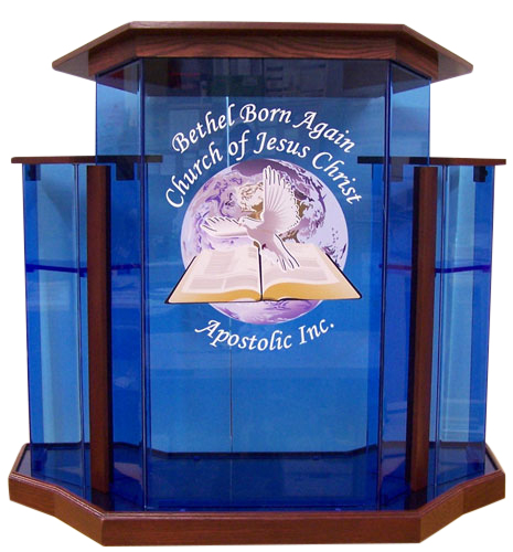 Blue Blue Wingstyle Acrylic Podium