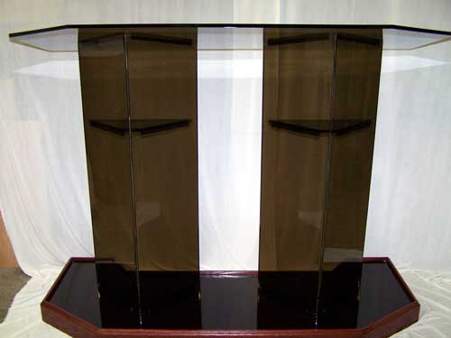 Smoked Smoked Double Wide Acrylic Podium