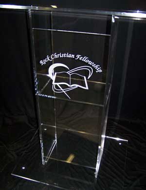 Clear Large Standard Acrylic Podium