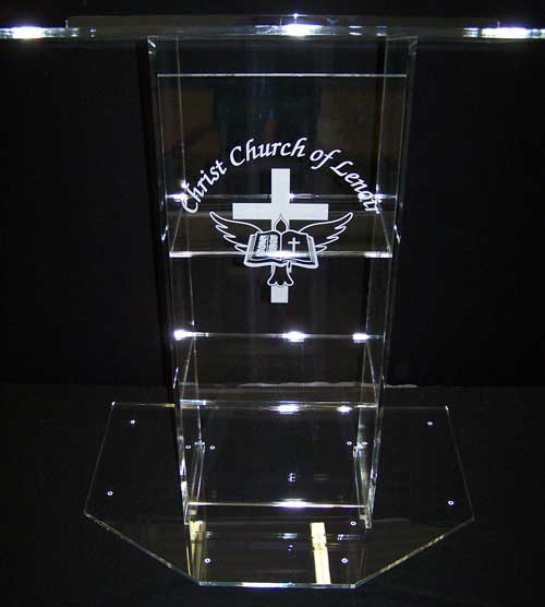 Clear Large Standard Acrylic Podium