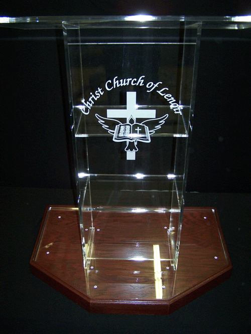 Clear Large Standard Acrylic Podium