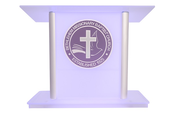 Lighted Frosted Contemporary Acrylic Podium