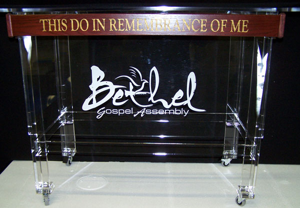 Clear Acrylic Communion Table