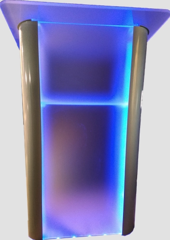 Frosted Clear Lighted Frosted Contemporary Acrylic Podium